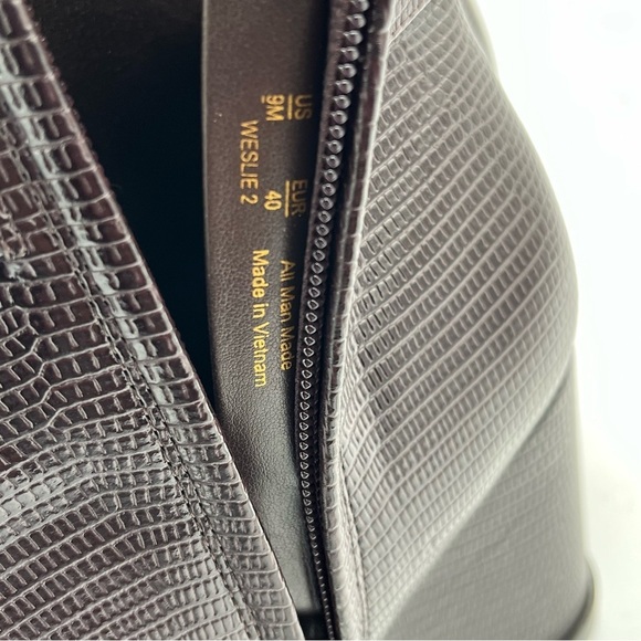 Sam Edelman Weslie Point Toe Wedge Embellished Buckle Ankle Boots Women's Size 9 - Picture 9 of 10